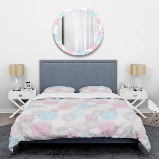 Designart 'Circular Abstract Retro Geometric III' Mid-Century Duvet Cover Set